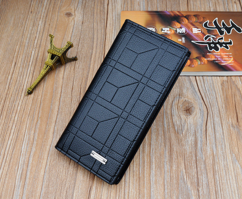 High Capacity Long Men Wallet Luxury PU Leather Coin Purses Male Clutch Multi-Card ID Credit Bank Card Holder Vertical Wallets