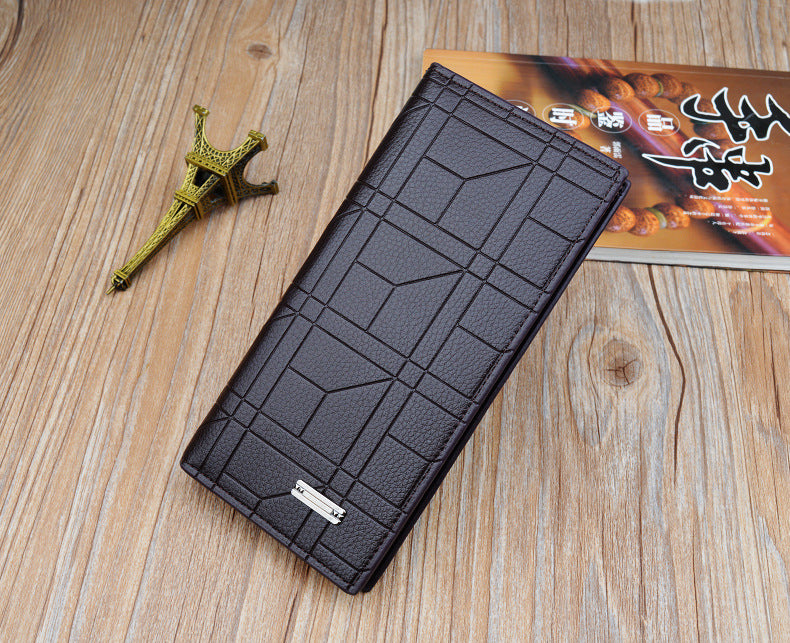 High Capacity Long Men Wallet Luxury PU Leather Coin Purses Male Clutch Multi-Card ID Credit Bank Card Holder Vertical Wallets