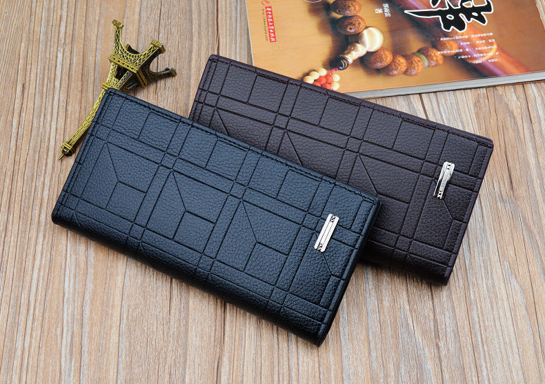 High Capacity Long Men Wallet Luxury PU Leather Coin Purses Male Clutch Multi-Card ID Credit Bank Card Holder Vertical Wallets