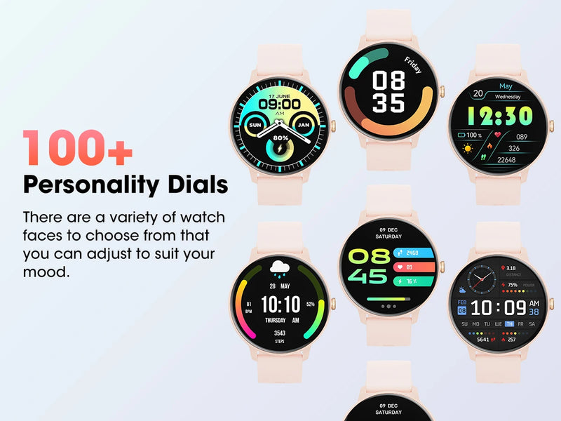 Reloj inteligente Karchilor 2024 para mujer, con llamadas por Bluetooth, pantalla táctil de 1,39 pulgadas, para hombre, control de la salud, IP67, resistente al agua y a la actividad física