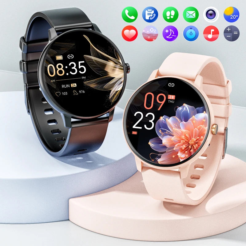 Reloj inteligente Karchilor 2024 para mujer, con llamadas por Bluetooth, pantalla táctil de 1,39 pulgadas, para hombre, control de la salud, IP67, resistente al agua y a la actividad física