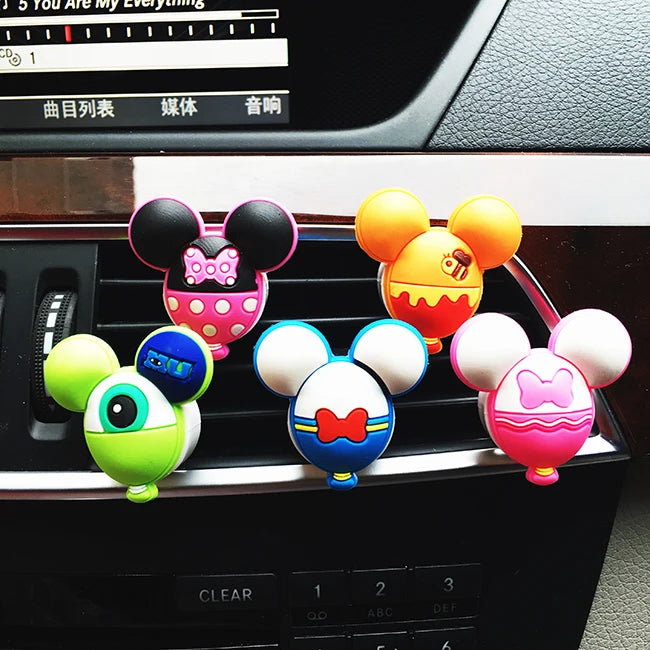 Car Perfume Air Freshener Mouse PVC Cartoon Vent Fragrance Clip Air Freshener Cute Auto Accessories Solid Fresh Flavour