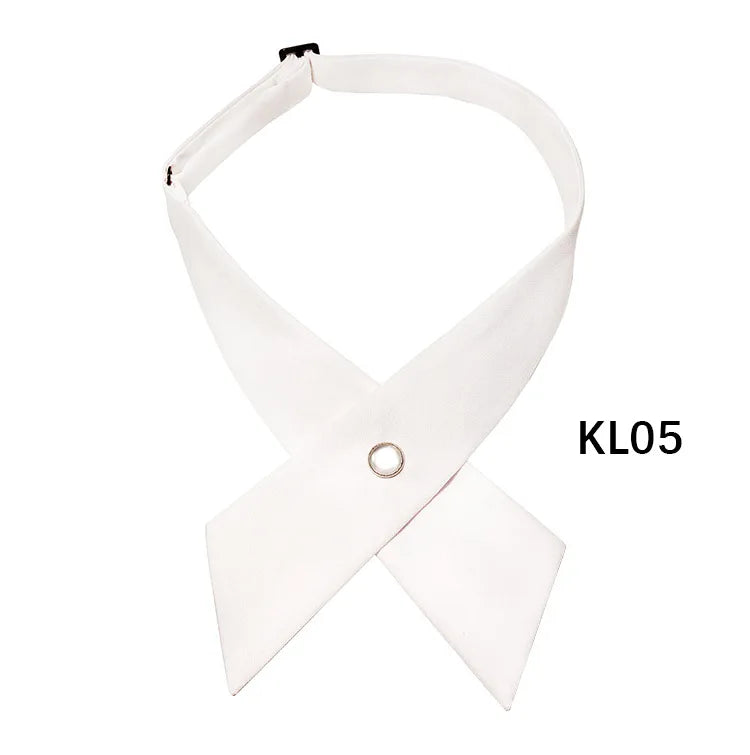 Crisscross bow tie fashionsolid color  detachable collar jk Apparel Accessories