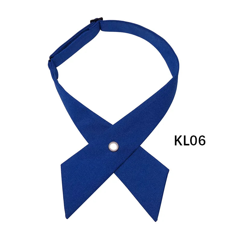 Crisscross bow tie fashionsolid color  detachable collar jk Apparel Accessories