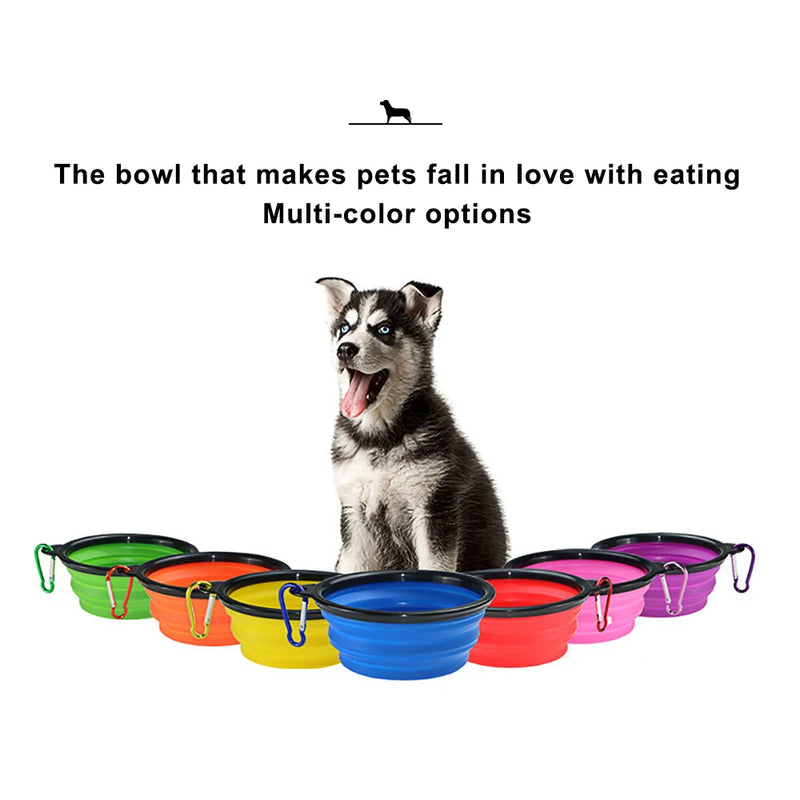 350/1000ml Large outdoor dog Silicone Folding Bowl Portable Water Bowl For Dogs Puppy Food Collapsible Pet Feeder Dish Bowl toy