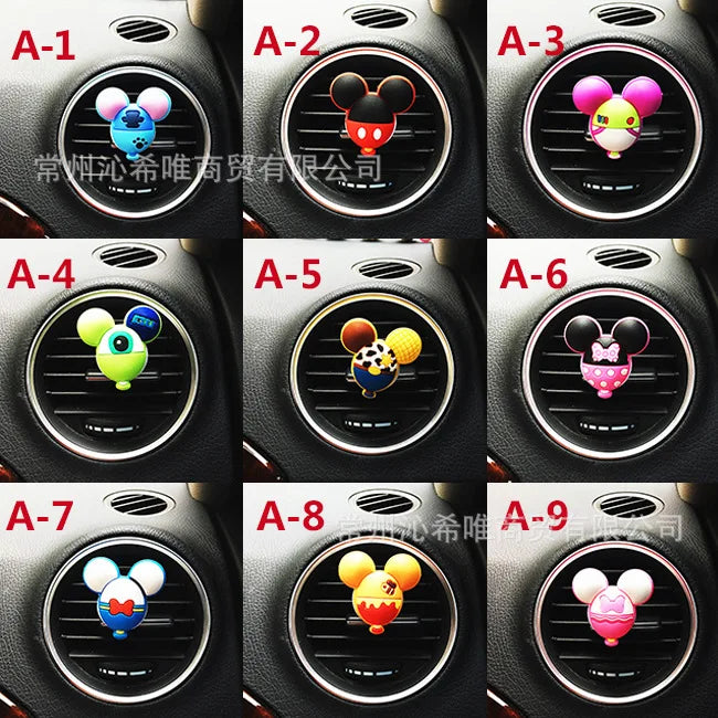 Car Perfume Air Freshener Mouse PVC Cartoon Vent Fragrance Clip Air Freshener Cute Auto Accessories Solid Fresh Flavour