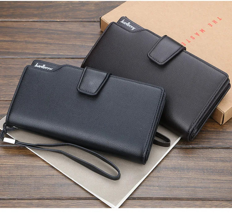 Baellerry Men Wallets Long Style High Quality Card Holder Male Purse Zipper Large Capacity Brand PU Leather Wallet For Men