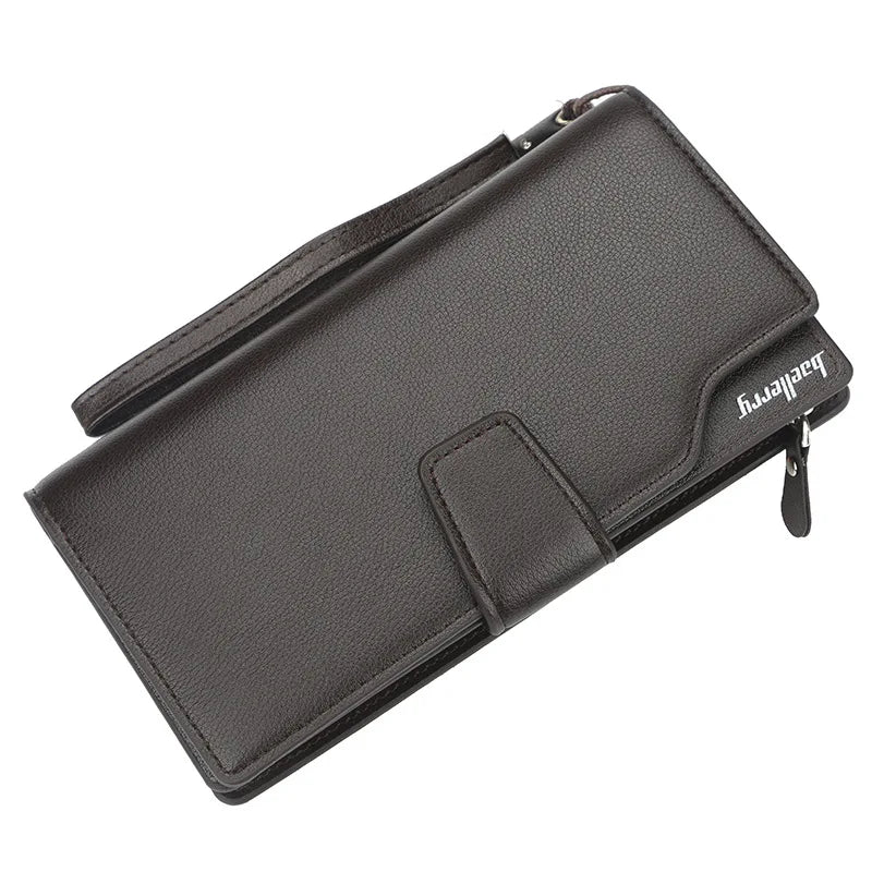 Baellerry Men Wallets Long Style High Quality Card Holder Male Purse Zipper Large Capacity Brand PU Leather Wallet For Men