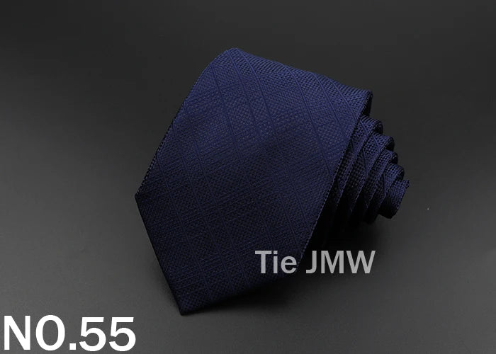 New Men's Tie Classic Solid Color Stripe Flower Floral 8cm Jacquard Necktie Accessories Daily Wear Cravat Wedding Party Gift