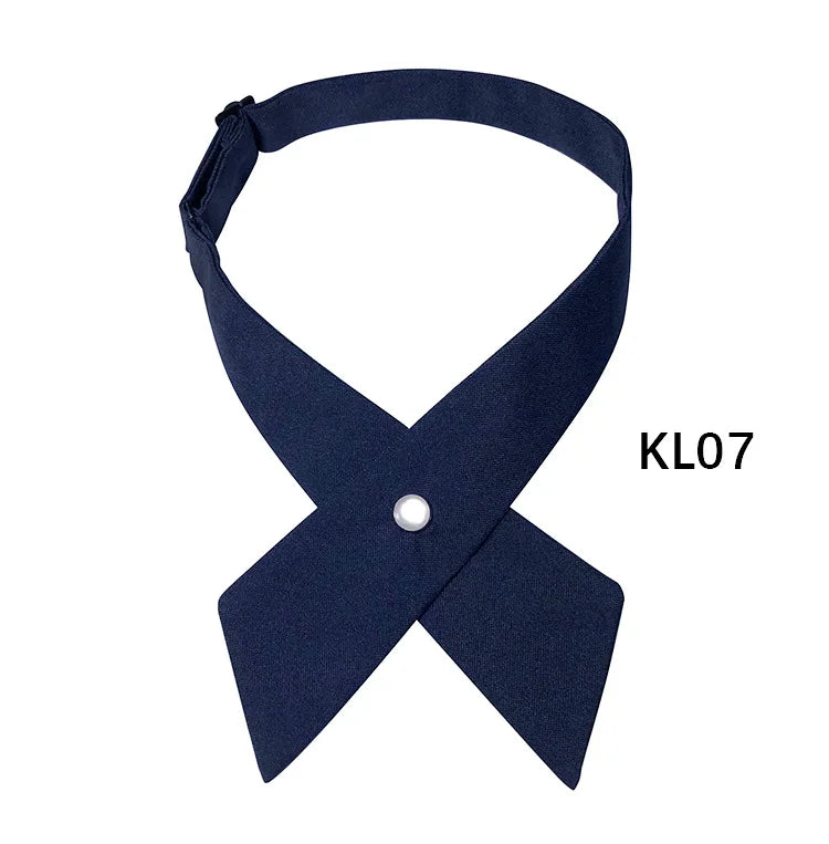 Crisscross bow tie fashionsolid color  detachable collar jk Apparel Accessories