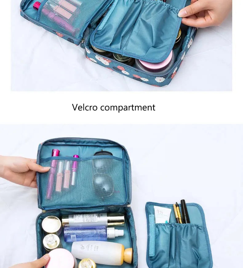 High Capacity Outdoor Girl Makeup Bag Women Cosmetic Bag Toiletries Organizer Waterproof Female Storage Make up Cases