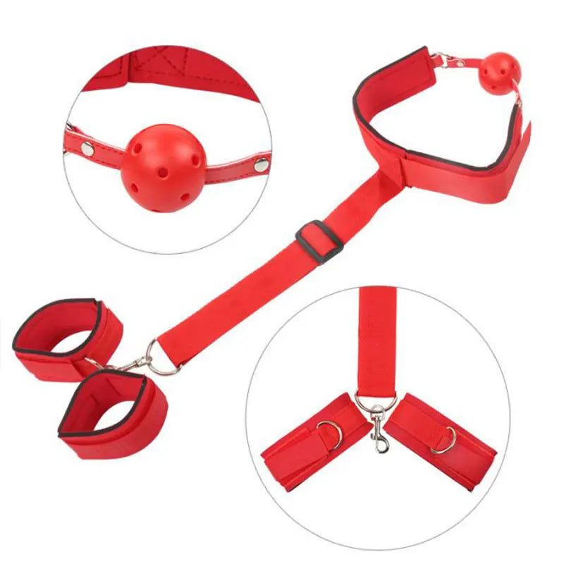 Adult Bdsm Game Products Toys Women Couples Handcuffs Binding Set SM Restraint Wrist And Ankle Cuff No Vibrator Sex Toy Sex Shop