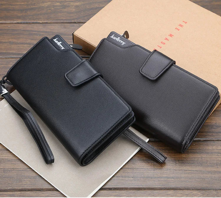 Baellerry Men Wallets Long Style High Quality Card Holder Male Purse Zipper Large Capacity Brand PU Leather Wallet For Men