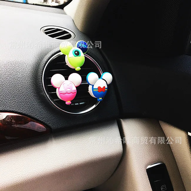 Car Perfume Air Freshener Mouse PVC Cartoon Vent Fragrance Clip Air Freshener Cute Auto Accessories Solid Fresh Flavour