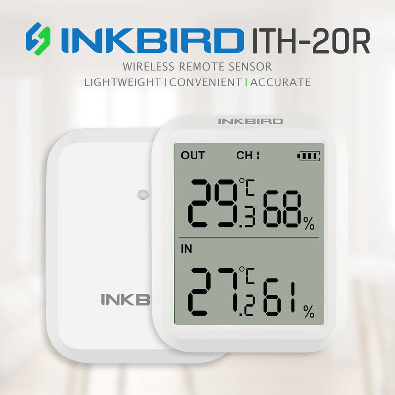 Termómetro higrómetro digital INKBIRD con sonda adicional, medidor de temperatura y humedad de lectura instantánea para interiores, para cocina y habitación de bebé