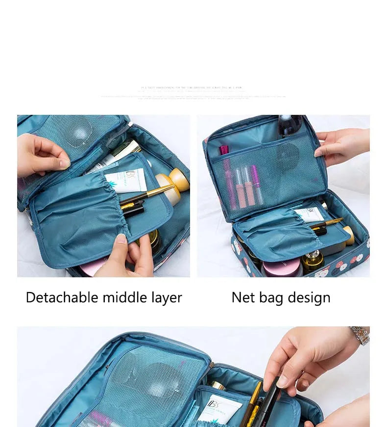 High Capacity Outdoor Girl Makeup Bag Women Cosmetic Bag Toiletries Organizer Waterproof Female Storage Make up Cases