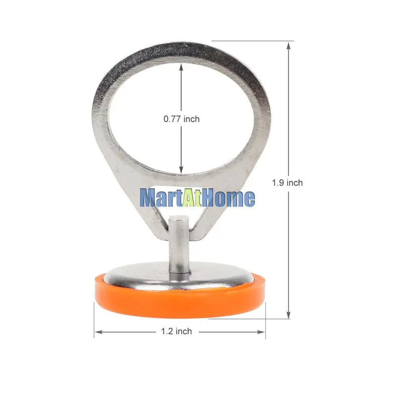 2 piezas/lote de imanes de neodimio NdFeB resistentes con mango de pesca, anillo de elevación magnético de hasta 35 libras, herramienta de elevación magnética