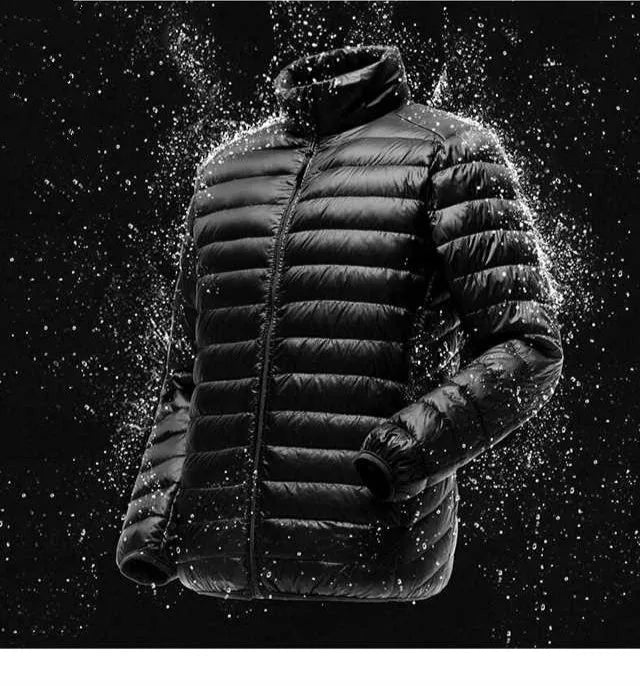 2023 Men Spring Jacket Ultra Light Thin 90% White Duck Down Jackets Casual Portable Spring Coat for Men Down Parkas Size M-5XL