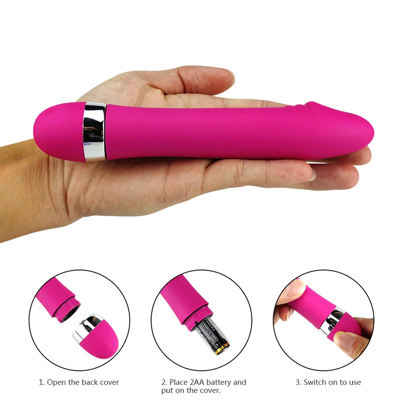 Consolador vibrador masajeador realista grande o pequeño, juguetes sexuales para mujeres, estimulador del clítoris y del punto G, masturbadores femeninos