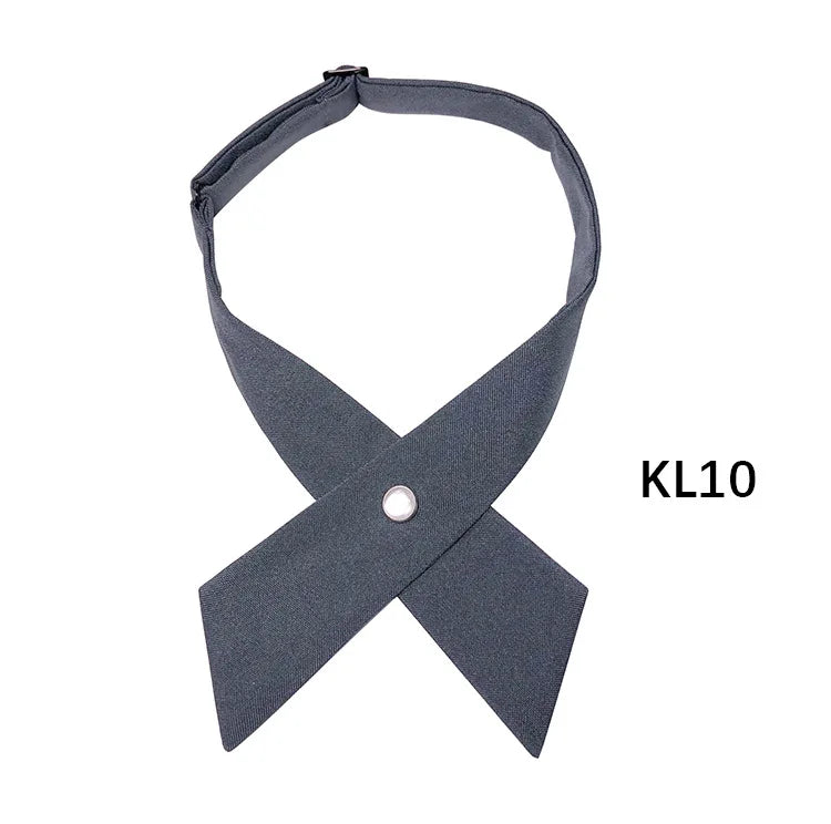 Crisscross bow tie fashionsolid color  detachable collar jk Apparel Accessories