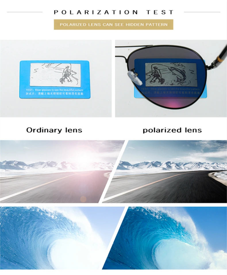 Gafas de sol clásicas polarizadas para hombre, gafas de conducción negras, gafas de sol de aviador, gafas de sol retro de diseñador de marca para hombre y mujer