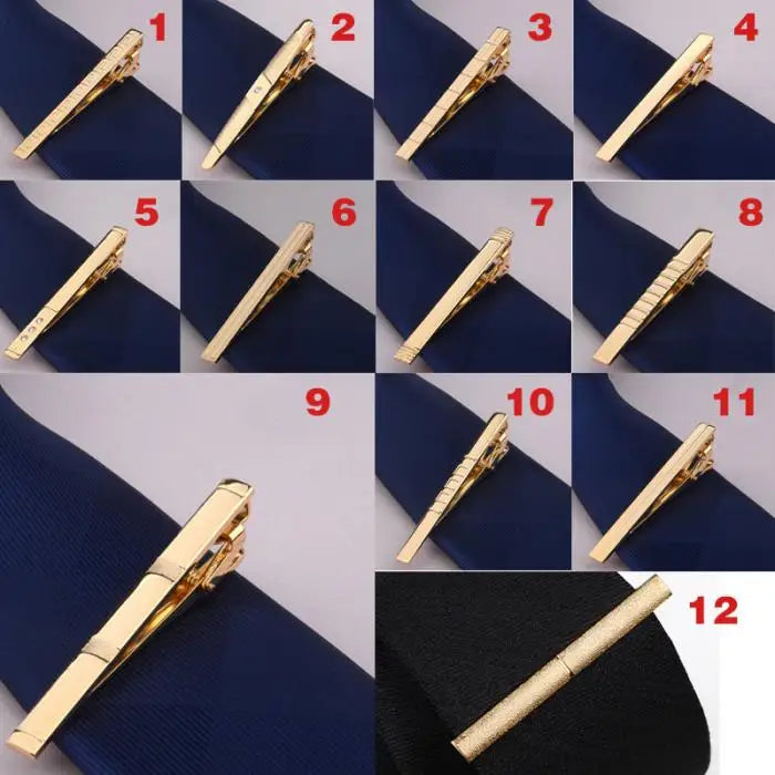 2024 Fashion new hot-selling metal gold tie clip business formal wear groom wedding wedding tie clip