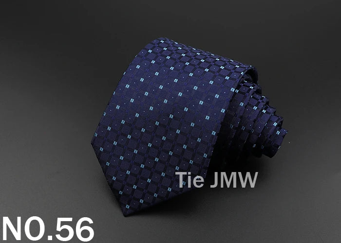 New Men's Tie Classic Solid Color Stripe Flower Floral 8cm Jacquard Necktie Accessories Daily Wear Cravat Wedding Party Gift