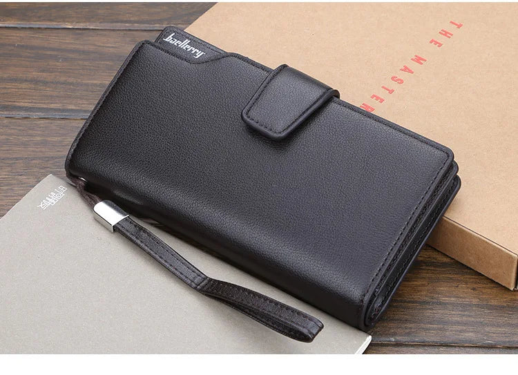 Baellerry Men Wallets Long Style High Quality Card Holder Male Purse Zipper Large Capacity Brand PU Leather Wallet For Men