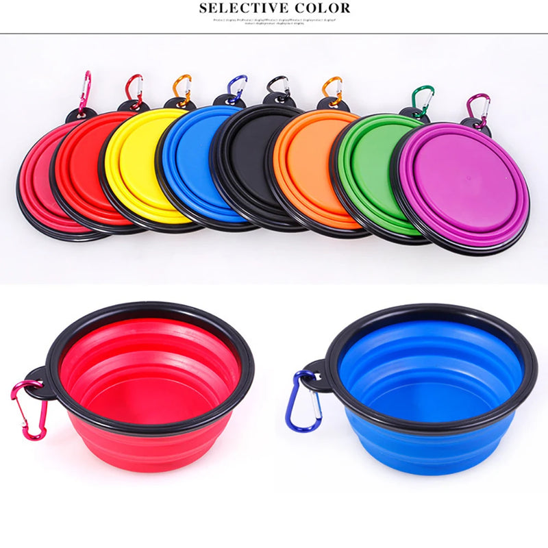 350/1000ml Large outdoor dog Silicone Folding Bowl Portable Water Bowl For Dogs Puppy Food Collapsible Pet Feeder Dish Bowl toy