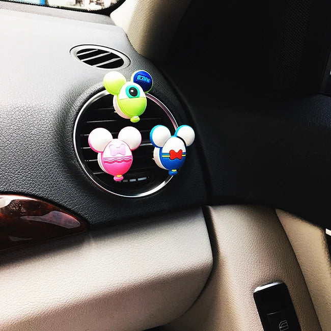 Car Perfume Air Freshener Mouse PVC Cartoon Vent Fragrance Clip Air Freshener Cute Auto Accessories Solid Fresh Flavour