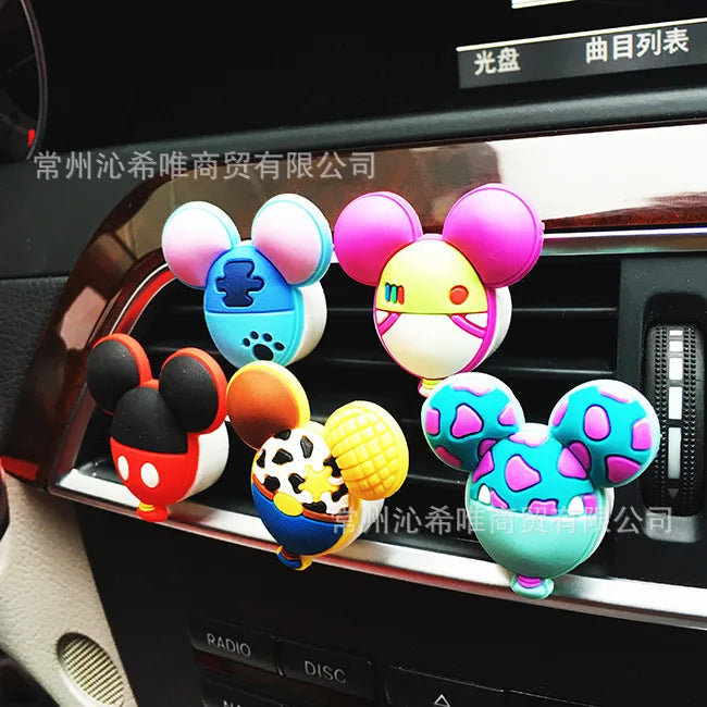 Car Perfume Air Freshener Mouse PVC Cartoon Vent Fragrance Clip Air Freshener Cute Auto Accessories Solid Fresh Flavour