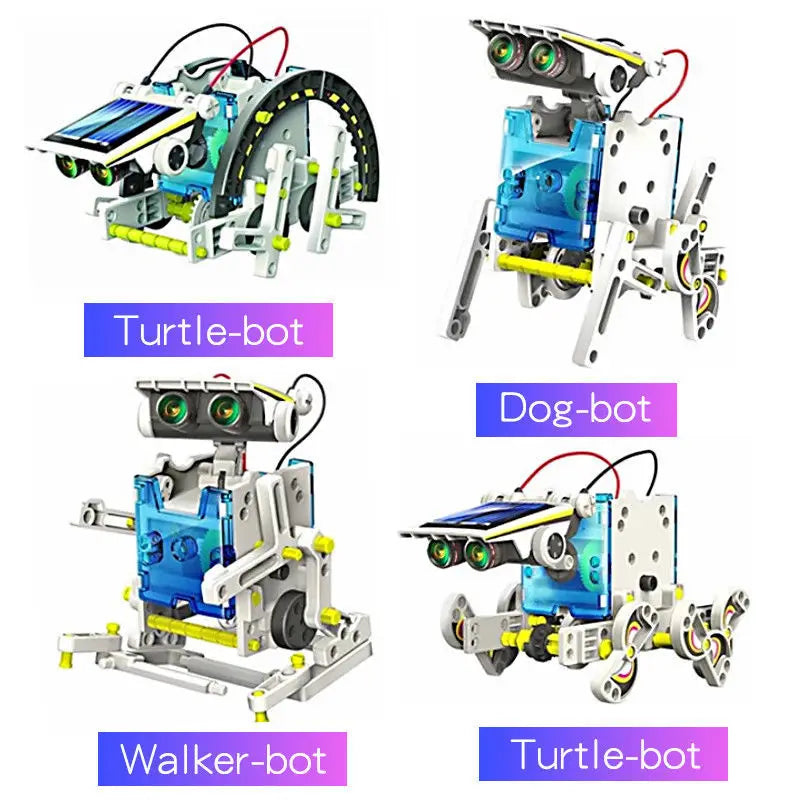 Kit de bricolaje de robot con energía solar, juguetes educativos científicos para niños, 13 formas de transformación, regalo para niños, escuela, STEM