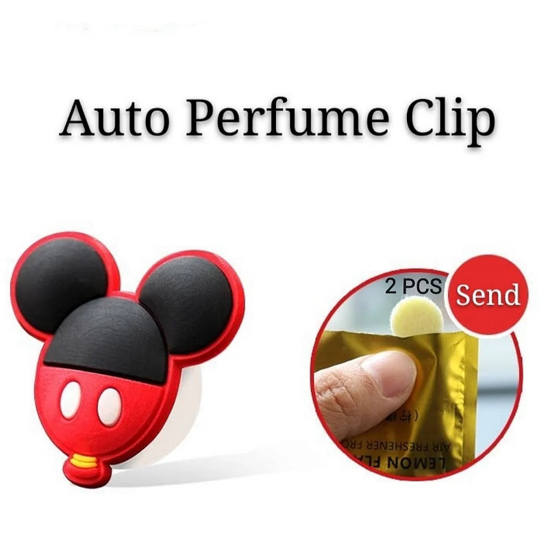 Car Perfume Air Freshener Mouse PVC Cartoon Vent Fragrance Clip Air Freshener Cute Auto Accessories Solid Fresh Flavour