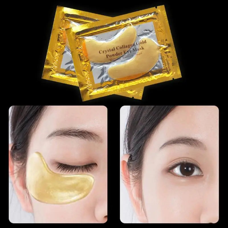 10pcs Crystal Collagen Gold Powder Eye Mask Anti-Aging Dark Circles Acne Beauty Patches For Eye Skin Care Korean Cosmetics