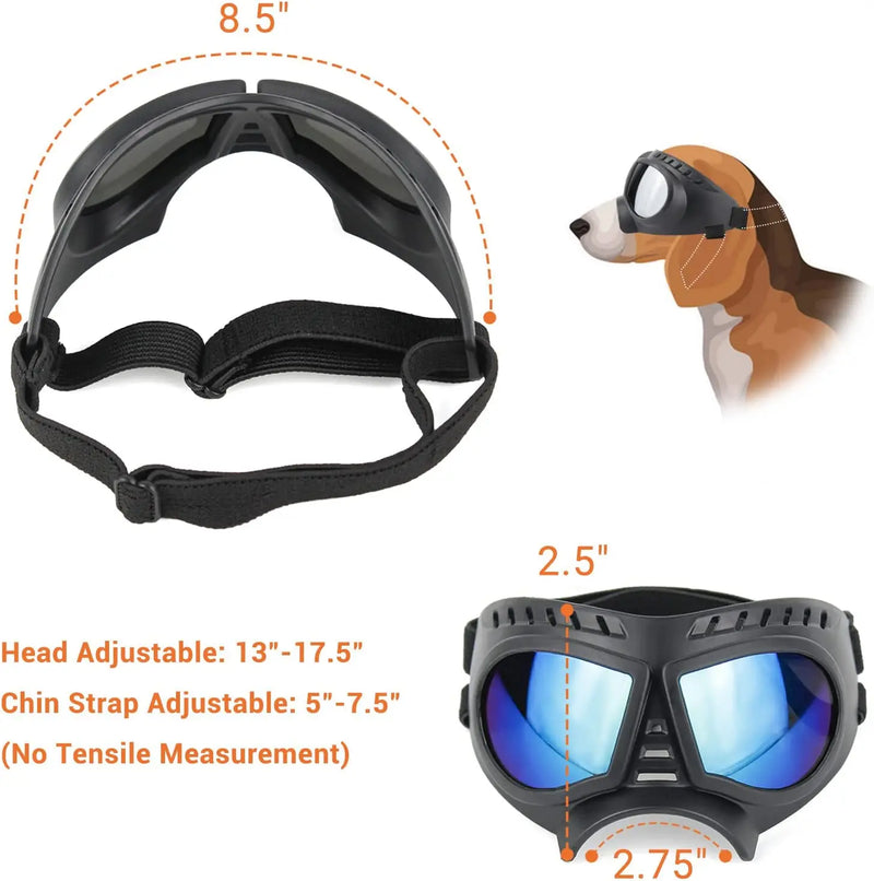 ATUBAN Dog Helmet and Sunglasses for Dogs,UV Protection Dog Glasses Sport Hat for Medium Dogs,for Dog Outdoor Driving Walking