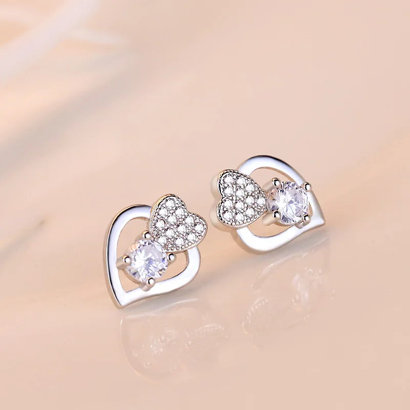 Pendientes de plata de ley 925 con circonitas de alta calidad para mujer, accesorios de joyería fina para bodas, regalo