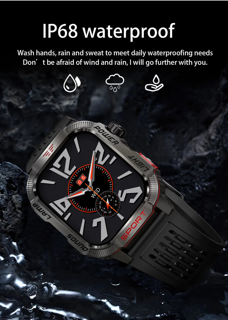 Reloj inteligente deportivo profesional para exteriores con GPS, nuevo reloj inteligente para hombre con control del ritmo cardíaco, llamadas por Bluetooth, resistente al agua hasta 3 ATM, para natación y fitness, 2024