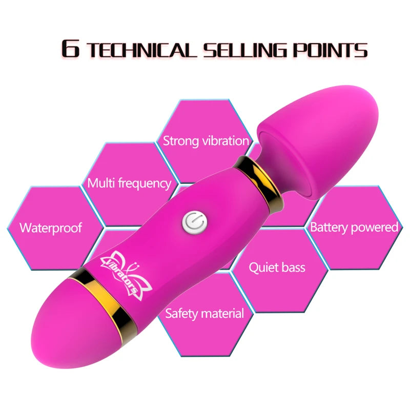 Female Vibrator G-Spot Vibrators For Women AV Wand Sex Toy Dildos Portable Sex Toys Powerful Vibrator Mini Clitoral Stimulator