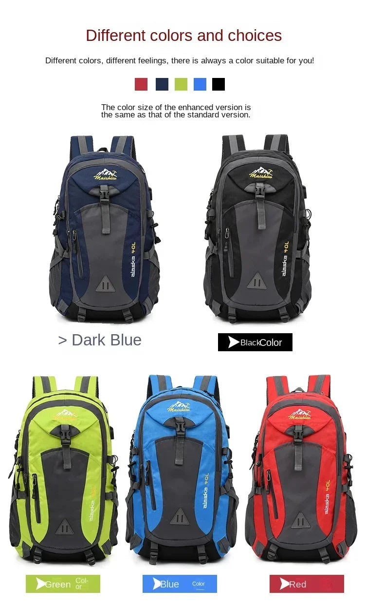 Mochila impermeable Weysfor de 40 l para hombre, mochila de viaje, bolsa deportiva, mochila para exteriores, montañismo, senderismo, escalada, camping, para hombre