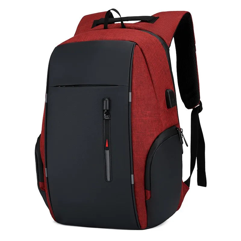 Mochila para hombre con carga USB, impermeable, para ordenador portátil de 15,6 pulgadas, informal, Oxford, para negocios, para ordenador portátil