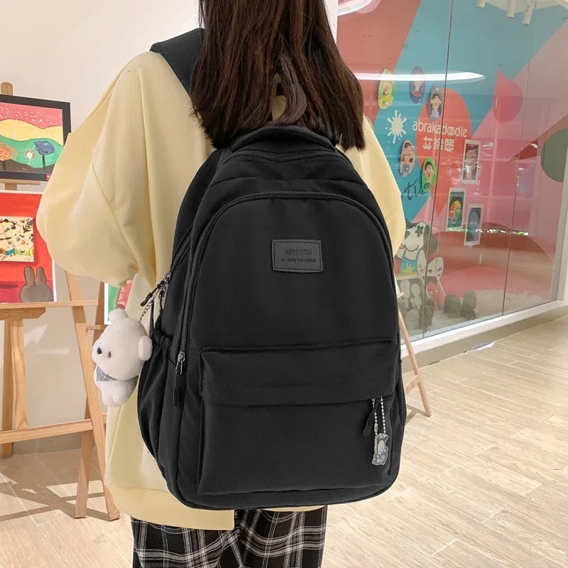 2024 New Female Fashion Lady High Capacity Waterproof College Backpack Trendy Girls Laptop School Bags Cute Girl Travel Book Bag