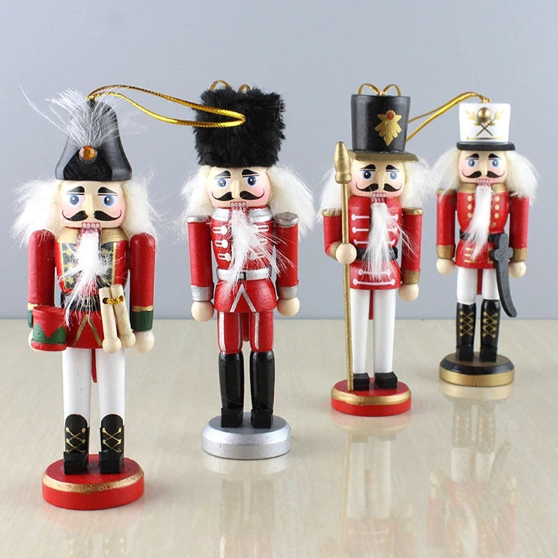 12-15cm Nutcracker Soldier Christmas Decoration 2023 Wooden Toys For Kids New Year Decorations Christmas Tree Ornaments Navidad