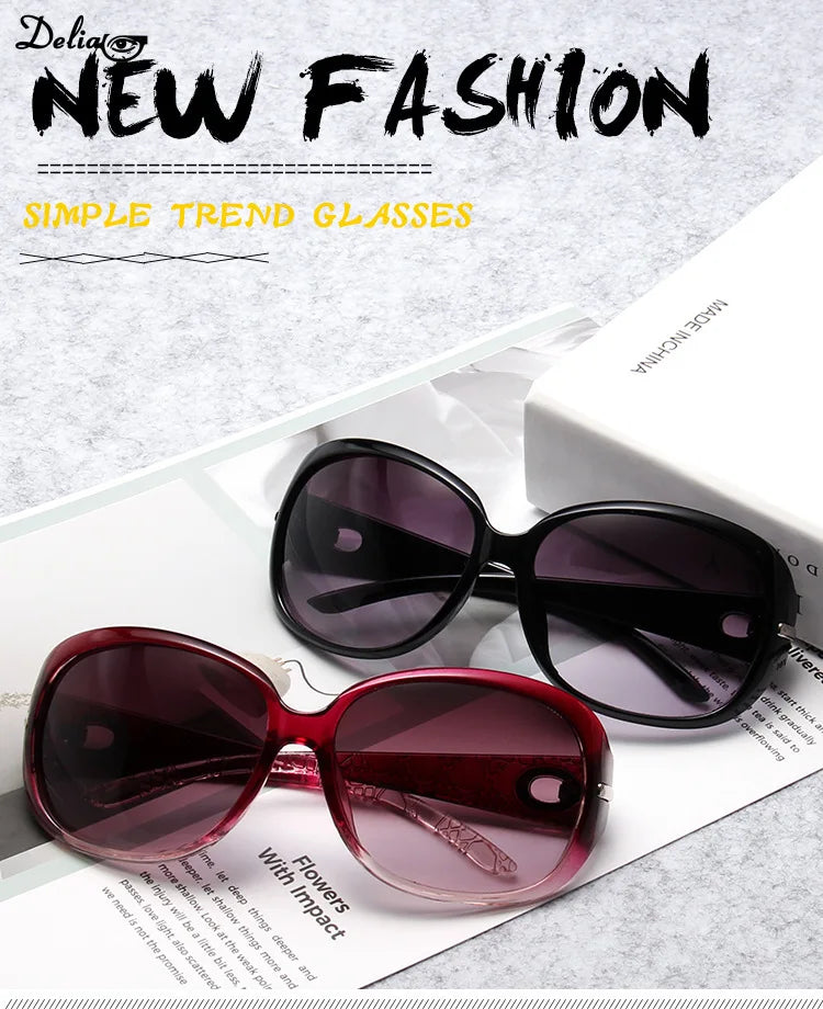 Elegant Ladies Big Frame Sunglasses Anti-Ultraviolet Retro Glasses Vintage Gradient Lens Sunglasses Female Male Shades 2024 New