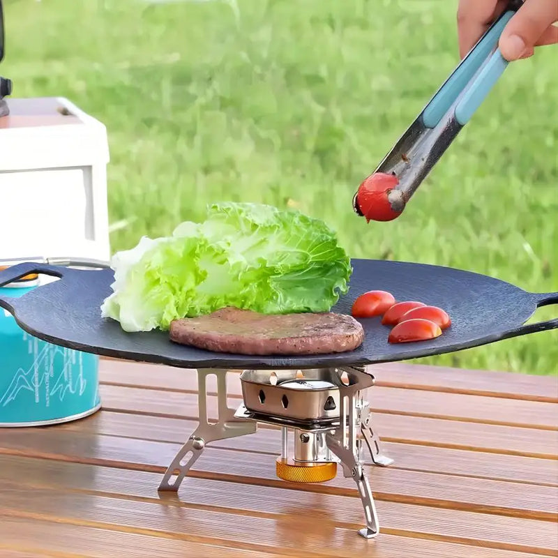 Estufa de gas para campamento a prueba de viento de 3800 W con adaptador para bidón de combustible, quemador plegable portátil para mochileros al aire libre, senderismo, picnic