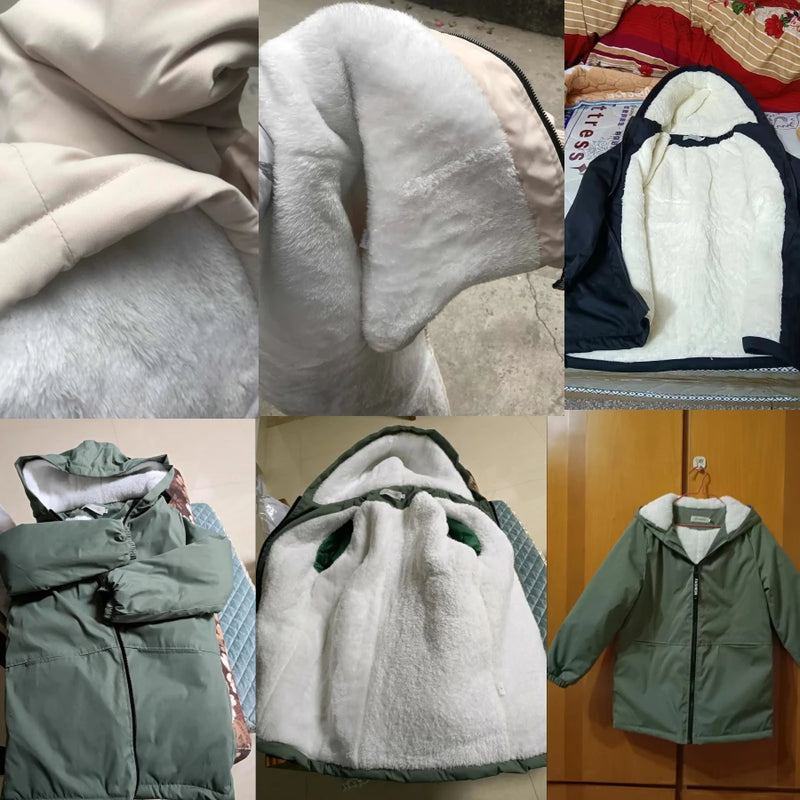 Chaqueta de invierno de gran tamaño M-4XL, abrigo de lana gruesa acolchada de algodón, parkas para mujer, abrigo cálido, ropa de nieve, cortavientos, chaquetas sueltas