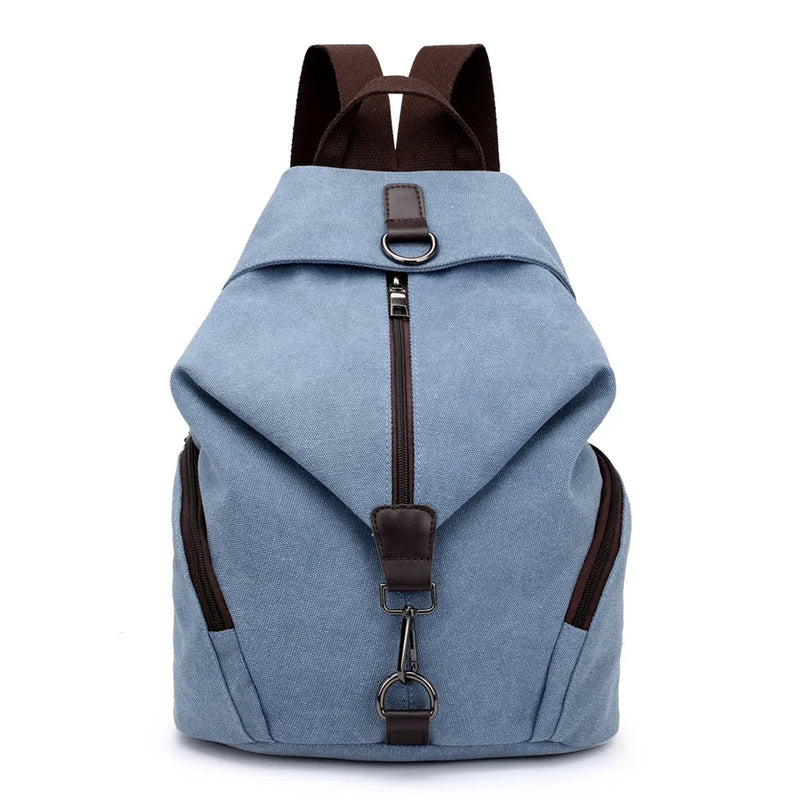 Fashion Canvas Female Backpack Multifuction Casual Backpack For Teenager Girls 2024 New Summer Women Large Capacity Shoulder Bag