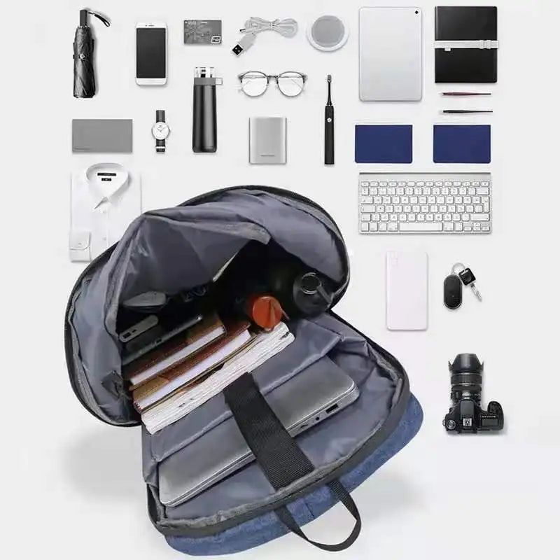 Mochila para hombre con carga USB, impermeable, para ordenador portátil de 15,6 pulgadas, informal, Oxford, para negocios, para ordenador portátil