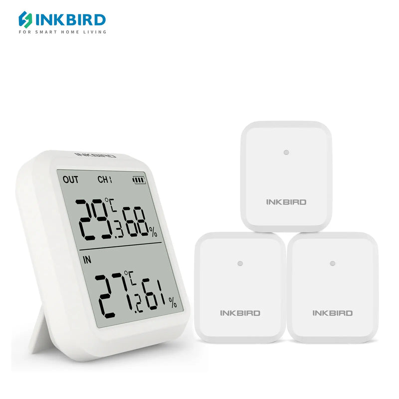 Termómetro higrómetro digital INKBIRD con sonda adicional, medidor de temperatura y humedad de lectura instantánea para interiores, para cocina y habitación de bebé