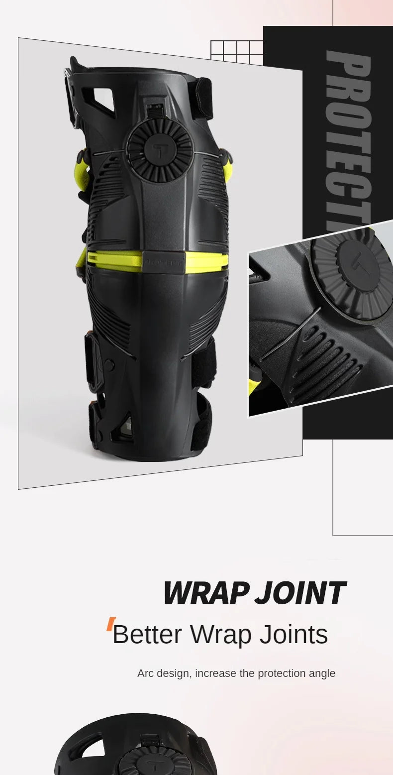 T Brand Motorcycle Protective Kneepad for Off-road and Highway Riding with Mechanical Leg Protection and Exoskeleton Guards