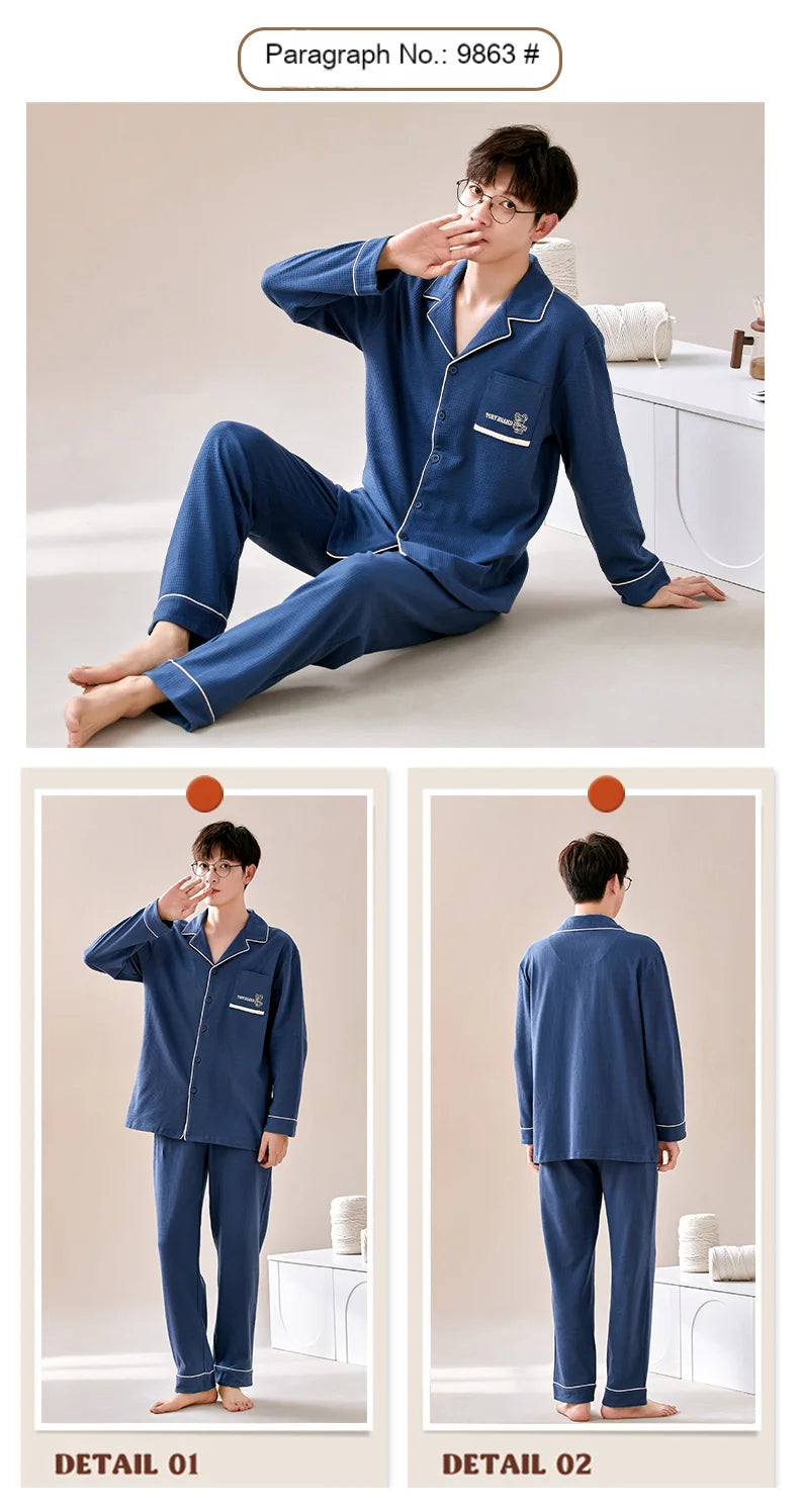 Couple's Pajamas Sleepwear Cotton Silk Men Warm Man Big Size Fluffy Lounge Pijama Stitch Loungewear Pyjama Knight Nightgowns